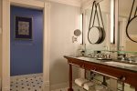 Separate tub and shower - dual vanities